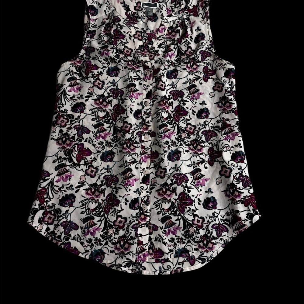 Chelsea28 Floral Sleeveless Blouse - Black, White, and Pink